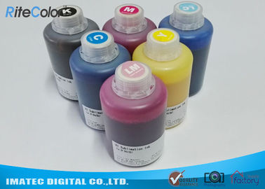 Bon prix Encre de transfert de chaleur de sublimation de colorant de tête de l'imprimante DX-7 pour le T-shirt imprimant 1.1kgs par bouteille en ligne