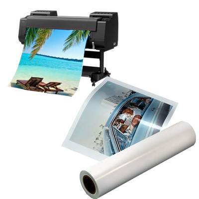 Ruloir de papier photo métallique brillant à jet d'encre imperméable à l'eau de grand format 250 grammes