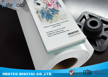 petit pain 220gsm de Rolls de toile de polyester de blanc des beaux-arts 300D pour l'imprimante de grand format