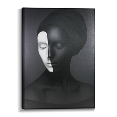 En noir et blanc, toile d'art moderne encadrée toile d'art murale personnalisée de différentes tailles