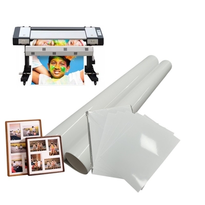 Impression professionnelle 240gm Ruloir de papier à jet d'encre RC à microporeus brillant pour imprimante à jet d'encre
