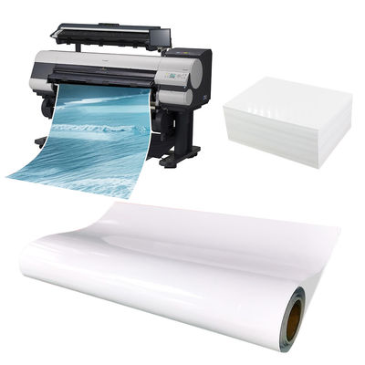 90 grammes d'autocollant d'impression à jet d'encre de revêtement brillant papier avant pour le matériel d'étiquette