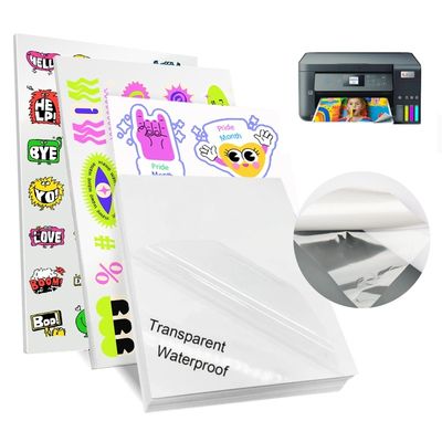 Étiquette adhésive de surface transparente imperméable au PET 80 gm