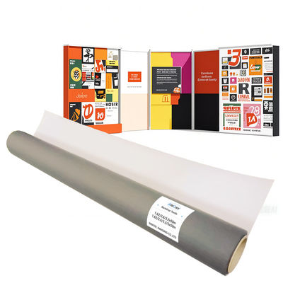 Bon prix Eco Solvent Roll Up Greyback Fabric Banner 300gm Rouleau textile de revêtement murale en ligne