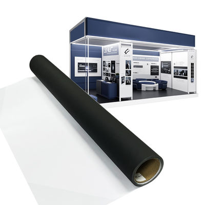 Bon prix Tissu noir avec dos noir parfait pour la publicité, supporte la sublimation du latex et l'impression UV en ligne