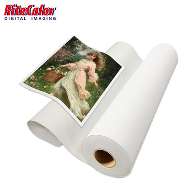 Rouleau de toile de polycoton mat de 380 grammes pour l'impression UV avec une surface mate et une compatibilité jet d'encre grand format
