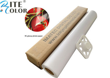 la résine brillante du format RC de 190gsm Larget a enduit des encres de colorant/colorant de petit pain de papier de photo