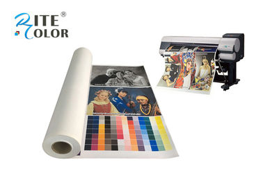 Bon prix Format de polyester de jet d'encre d'art grand de petit pain imprimable de tissu finition mate de 44 pouces en ligne