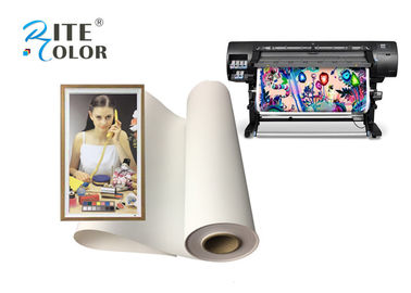 Bon prix Jet d'encre UV de médias de latex imprimant le noyau étirable de 3 pouces de toile mate du coton 360gsm en ligne