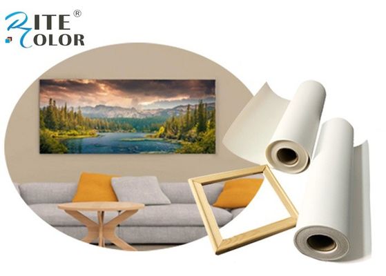 Bon prix Le poly petit pain de toile de coton du jet d'encre 420gsm aqueux imperméabilisent pour Epson HP Canon en ligne